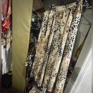 Maxi cheetah print circle skirt